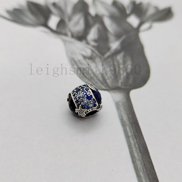 Pandora Celestial Blue Sparkling Stars Charm - Picture 5 of 7